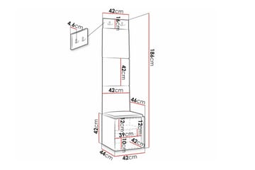 Highboard Dunvegan - Hvid - Oppbevaring - Skap - Oppbevaringsskap