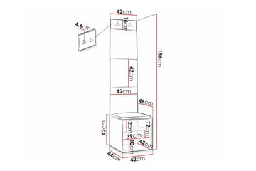 Highboard Dunvegan - Hvid - Oppbevaring - Skap - Oppbevaringsskap