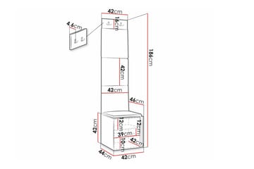 Highboard Dunvegan - Hvid - Oppbevaring - Skap - Oppbevaringsskap