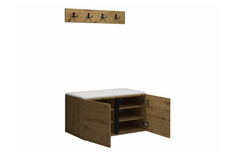 Highboard Dunvegan - Hvid - Oppbevaring - Skap - Oppbevaringsskap