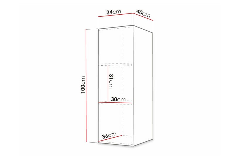 Highboard Dunvegan - Svart - Oppbevaring - Skap - Oppbevaringsskap