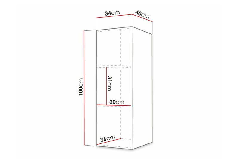 Highboard Dunvegan - Svart - Oppbevaring - Skap - Oppbevaringsskap