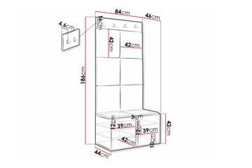 Highboard Dunvegan - Svart - Oppbevaring - Skap - Oppbevaringsskap