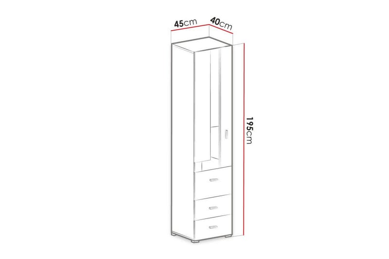 Highboard Edinbane - Brun - Oppbevaring - Skap - Oppbevaringsskap