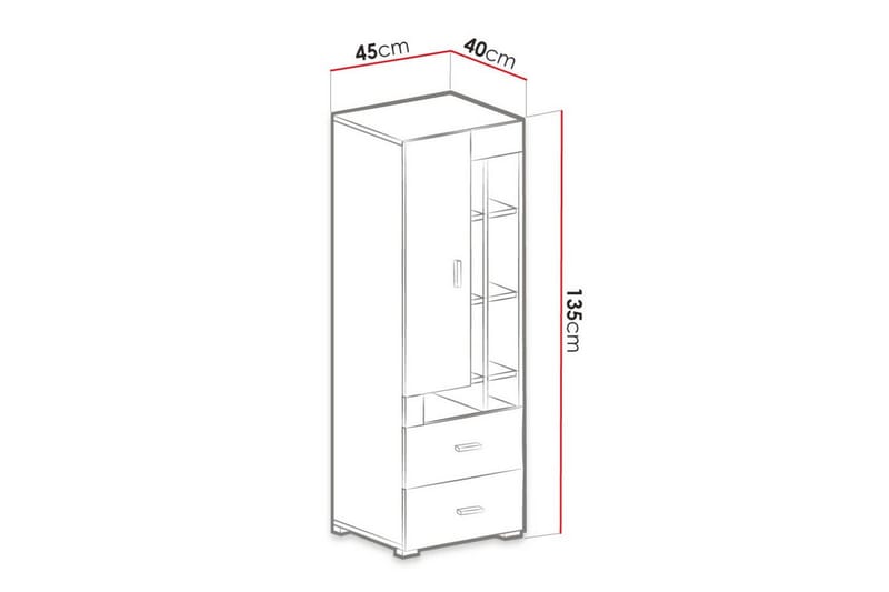 Highboard Edinbane - Brun - Oppbevaring - Skap - Oppbevaringsskap