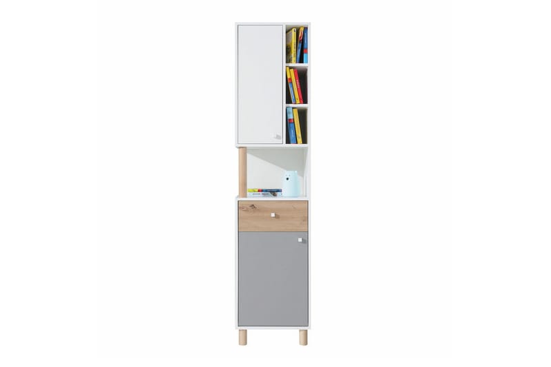 Highboard Edinbane - Hvid - Oppbevaring - Skap - Oppbevaringsskap