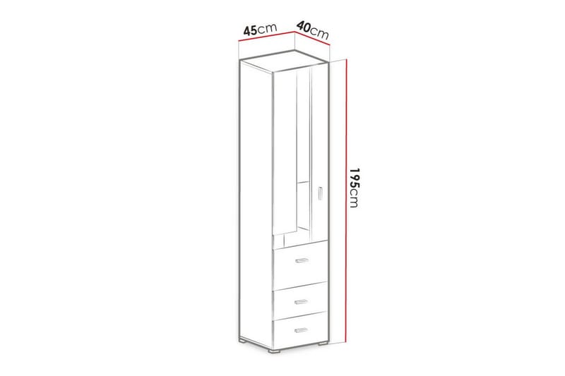 Highboard Edinbane - Lilla - Oppbevaring - Skap - Oppbevaringsskap