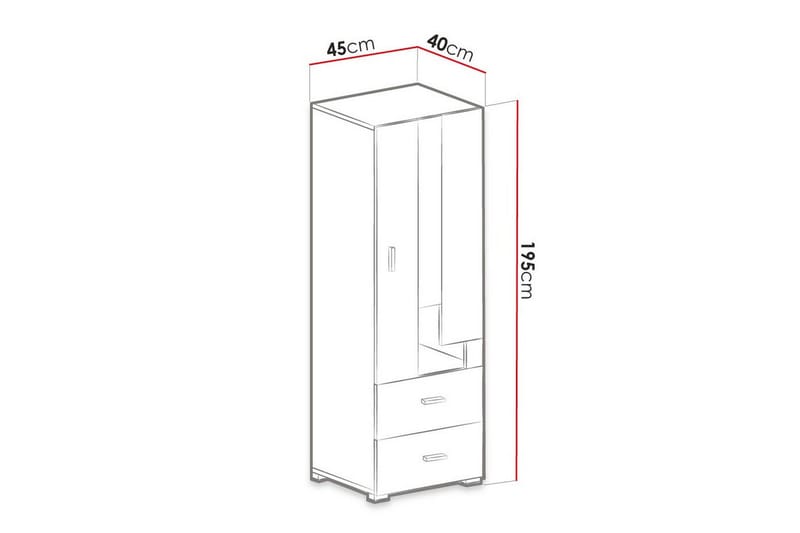 Highboard Edinbane - Lilla - Oppbevaring - Skap - Oppbevaringsskap