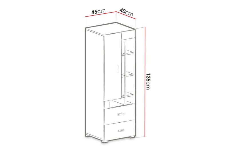 Highboard Edinbane - Lilla - Oppbevaring - Skap - Oppbevaringsskap