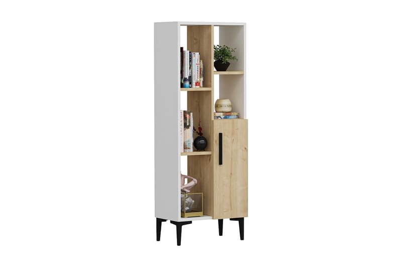 Highboard Ephesus 50x30 cm - Blå/Natur/Hvit - Oppbevaring - Skap - Oppbevaringsskap