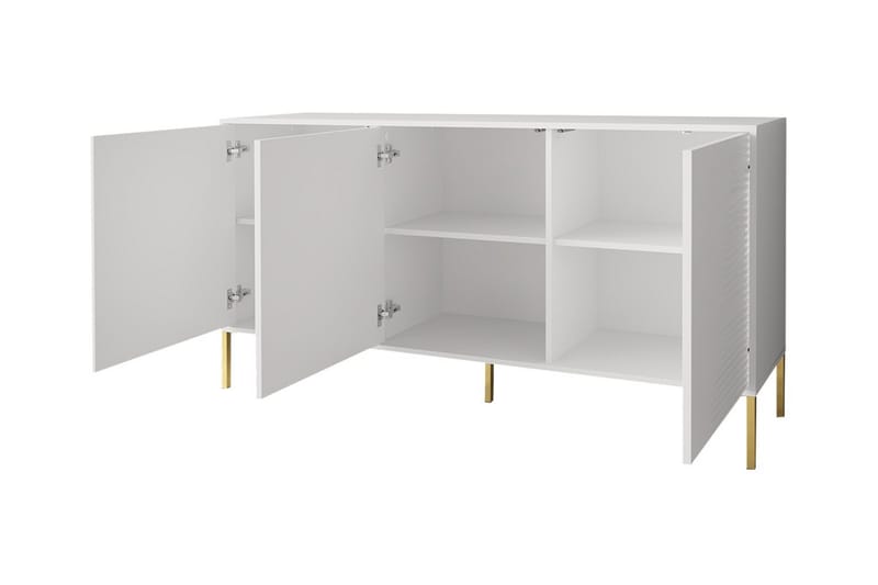 Highboard Glenndale - Hvid - Oppbevaring - Skap - Oppbevaringsskap