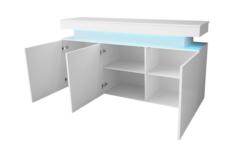 Highboard Glenndale - Hvid - Oppbevaring - Skap - Oppbevaringsskap