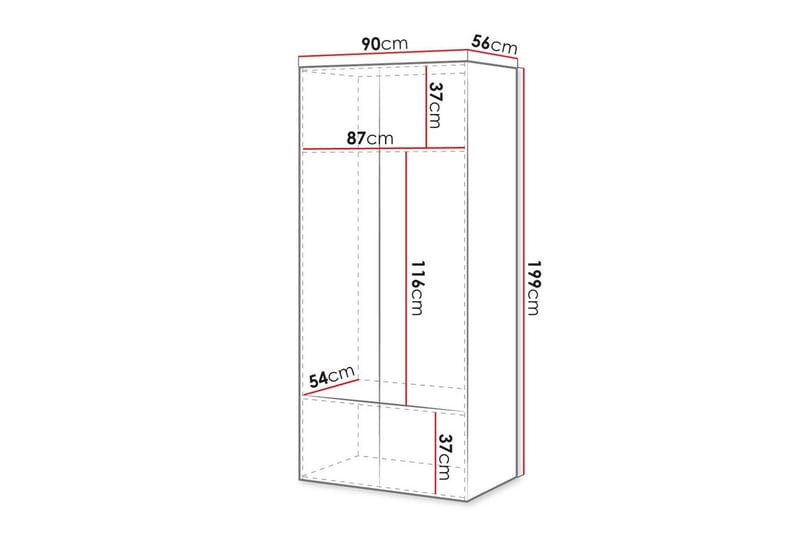 Highboard Juniskär - Hvid - Oppbevaring - Skap - Oppbevaringsskap