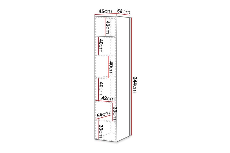 Highboard Juniskär - Hvid - Oppbevaring - Skap - Oppbevaringsskap