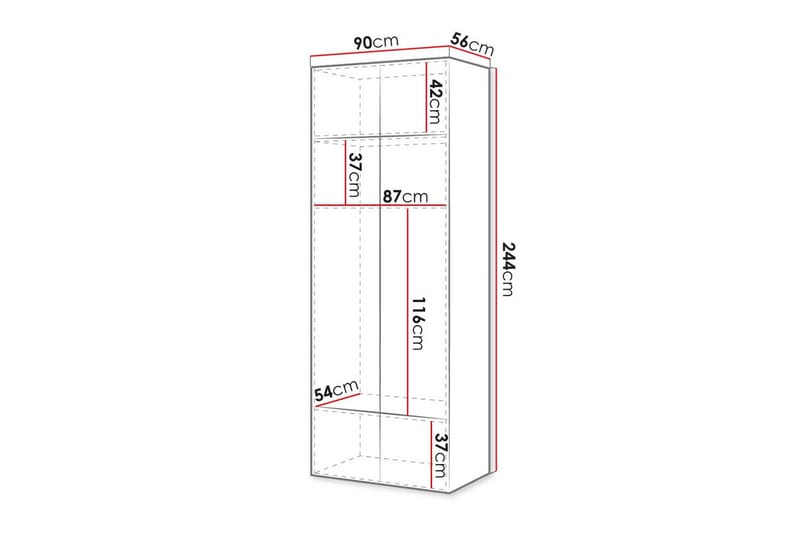 Highboard Juniskär - Svart - Oppbevaring - Skap - Oppbevaringsskap