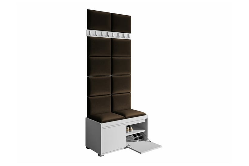 Highboard Kenmare - Hvid - Oppbevaring - Skap - Oppbevaringsskap