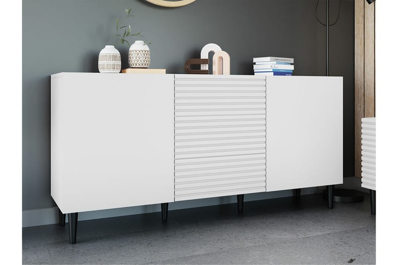 Highboard Kintore - Hvid - Oppbevaring - Skap - Oppbevaringsskap