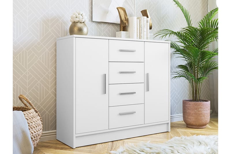 Highboard Kintore - Hvid - Oppbevaring - Skap - Oppbevaringsskap