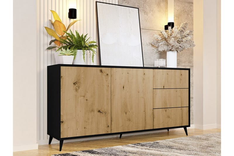 Highboard Kintore - Svart - Oppbevaring - Skap - Oppbevaringsskap