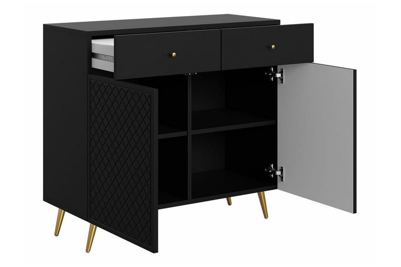 Highboard Kintore - Svart - Oppbevaring - Skap - Oppbevaringsskap