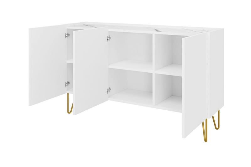 Highboard Klinkerville - Hvid - Oppbevaring - Skap - Oppbevaringsskap