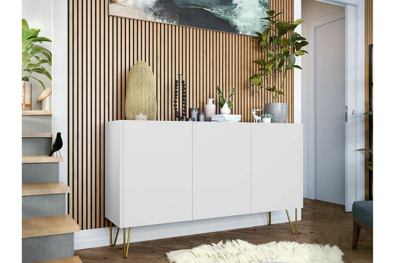 Highboard Klinkerville - Hvid - Oppbevaring - Skap - Oppbevaringsskap