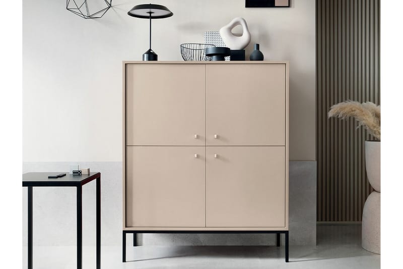 Highboard Klinkerville - Svart - Oppbevaring - Skap - Oppbevaringsskap