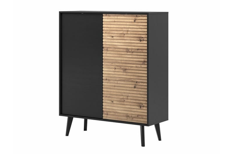 Highboard Klinkerville - Svart - Oppbevaring - Skap - Oppbevaringsskap