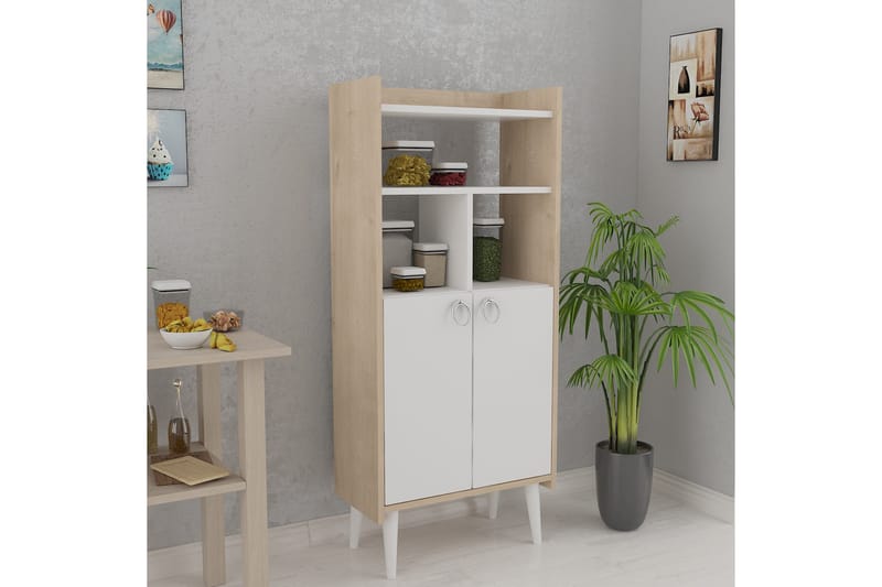 Highboard Lagomood 60x30 cm - Natur / Hvit - Oppbevaring - Skap - Oppbevaringsskap