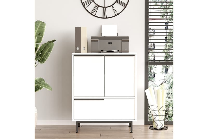 Highboard Liyakat - Hvit - Oppbevaring - Skap - Oppbevaringsskap