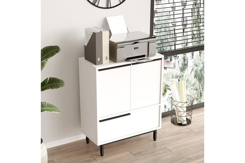 Highboard Liyakat - Hvit - Oppbevaring - Skap - Oppbevaringsskap