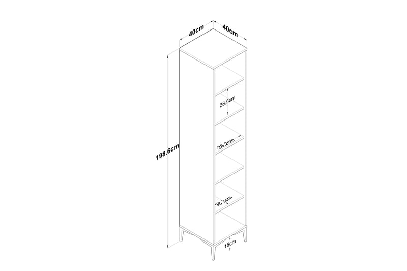 Highboard Manorma - Hvit - Oppbevaring - Skap - Oppbevaringsskap