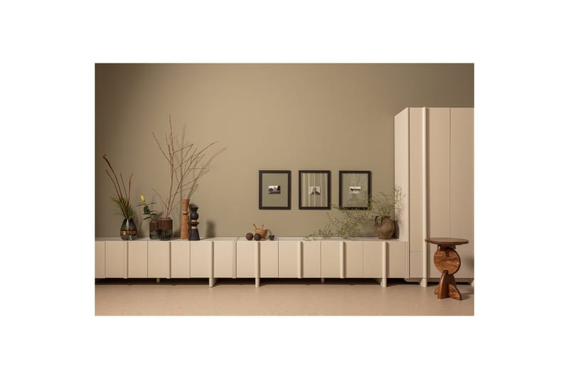 Highboard Morya - Beige - Oppbevaring - Skap - Oppbevaringsskap