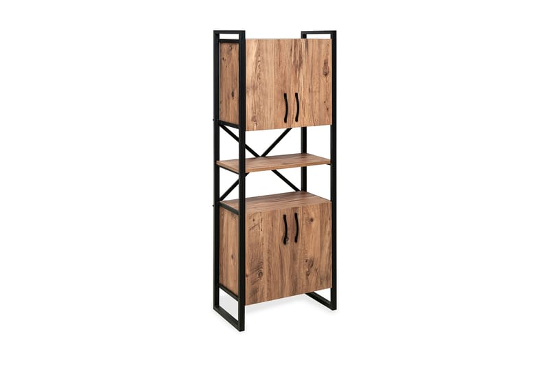 Highboard Neru Dante 60x35 cm - Mørkebrun/Svart - Oppbevaring - Skap - Oppbevaringsskap