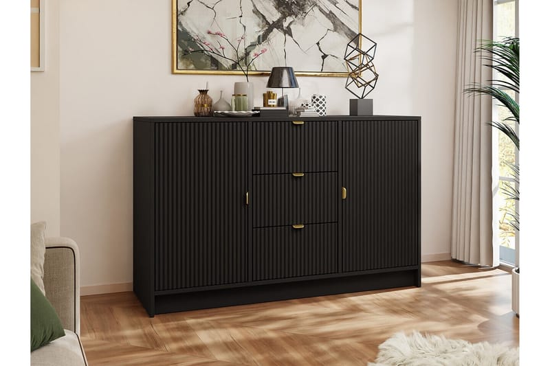 Highboard Novaj - Svart - Oppbevaringsskap