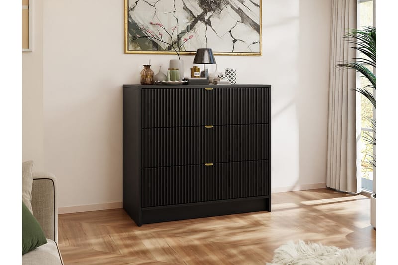 Highboard Novaj - Svart - Oppbevaring - Skap - Oppbevaringsskap