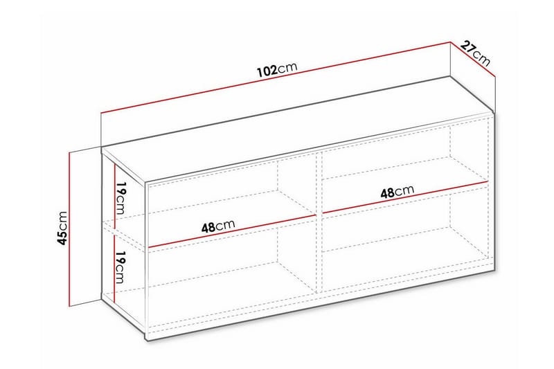 Highboard Rathmore - Lyse brun - Oppbevaring - Skap - Oppbevaringsskap