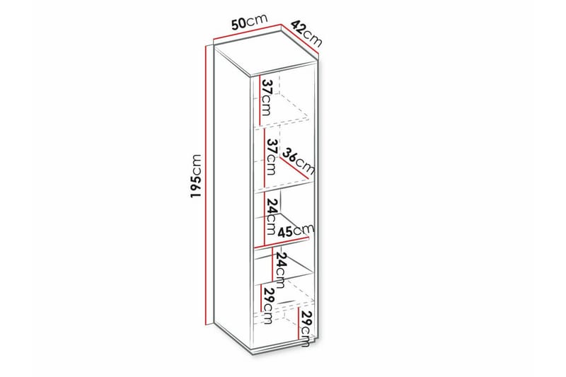 Highboard Rathmore - Svart - Oppbevaring - Skap - Oppbevaringsskap