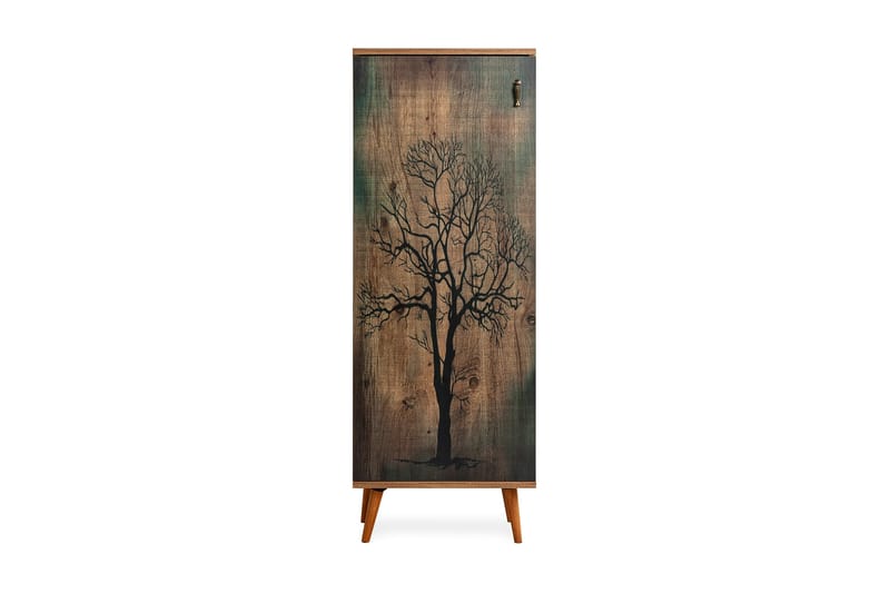 Highboard Tre 38x50 cm - Grønn/Natur - Oppbevaring - Skap - Oppbevaringsskap