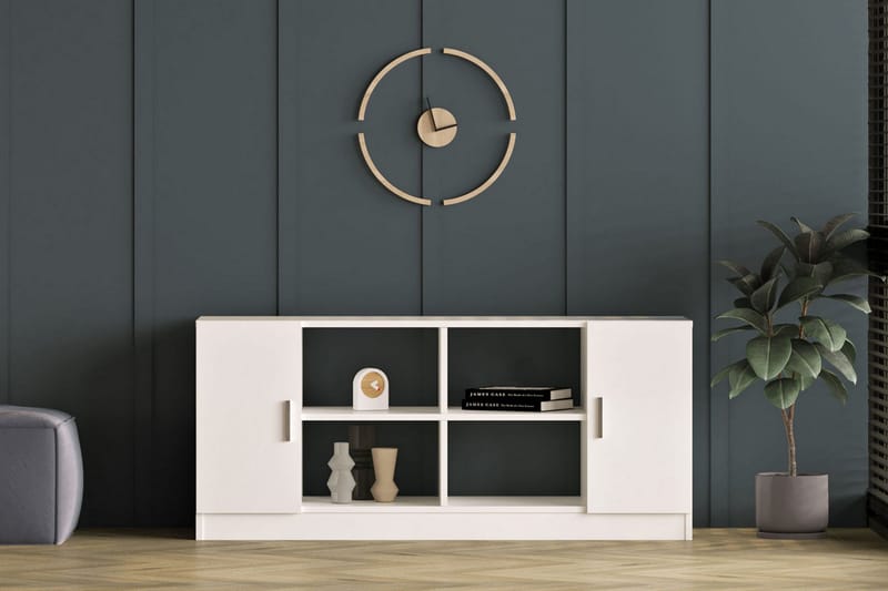 Highboard Tully 46x140 cm - Hvit - Oppbevaring - Skap - Oppbevaringsskap