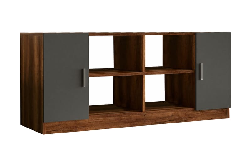 Highboard Tully 46x140 cm - Teak/Antrasitt - Oppbevaring - Skap - Oppbevaringsskap