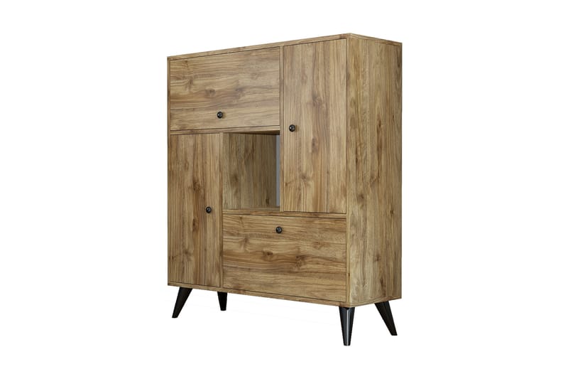 Highboard Zevenhoven 35x105 cm - Valnøtt - Oppbevaring - Skap - Oppbevaringsskap