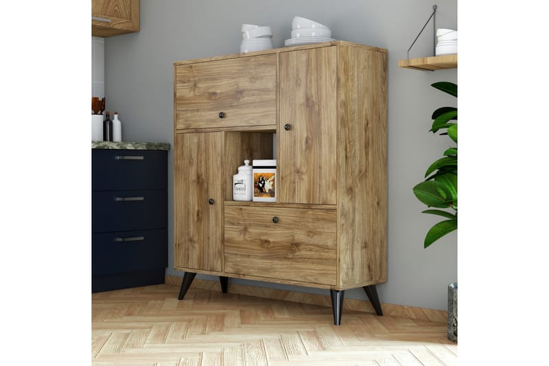 Highboard Zevenhoven 35x105 cm - Valnøtt - Oppbevaring - Skap - Oppbevaringsskap