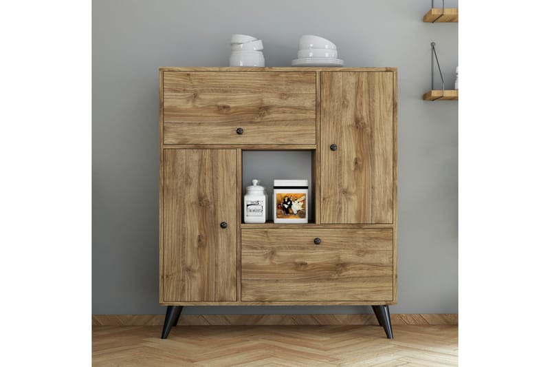 Highboard Zevenhoven 35x105 cm - Valnøtt - Oppbevaring - Skap - Oppbevaringsskap