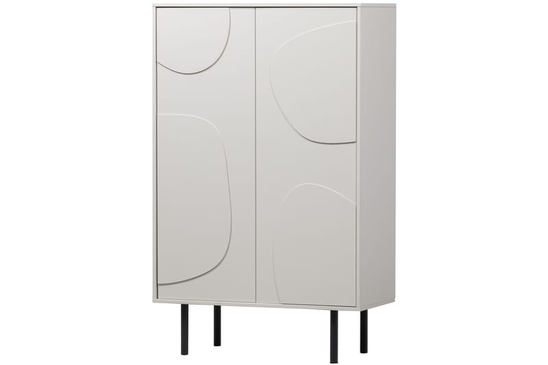 Highboard Popinder - Beige - Oppbevaring - Skap - Oppbevaringsskap