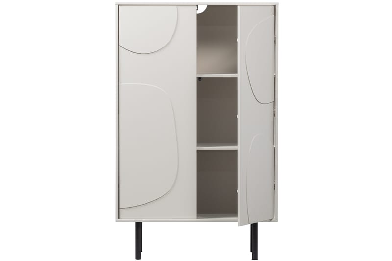 Highboard Popinder - Beige - Oppbevaring - Skap - Oppbevaringsskap