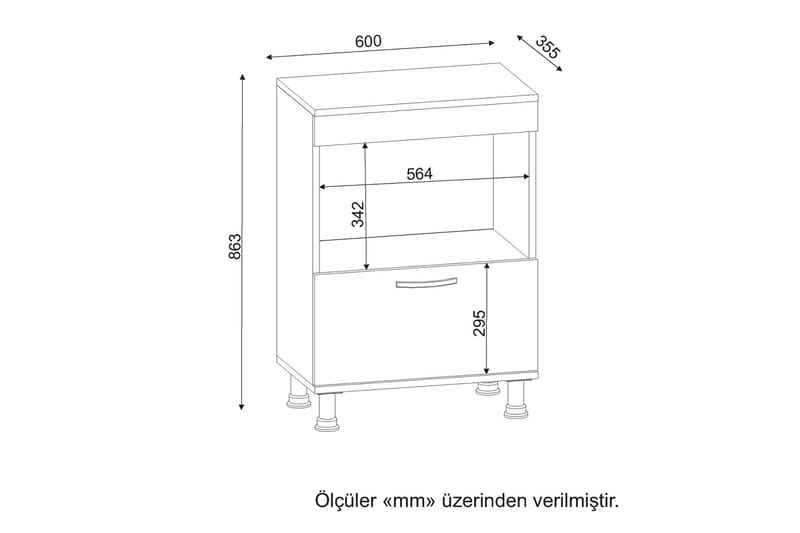 Kjøkkenskap Chesko 60 cm - Hvit - Oppbevaring - Skap - Oppbevaringsskap