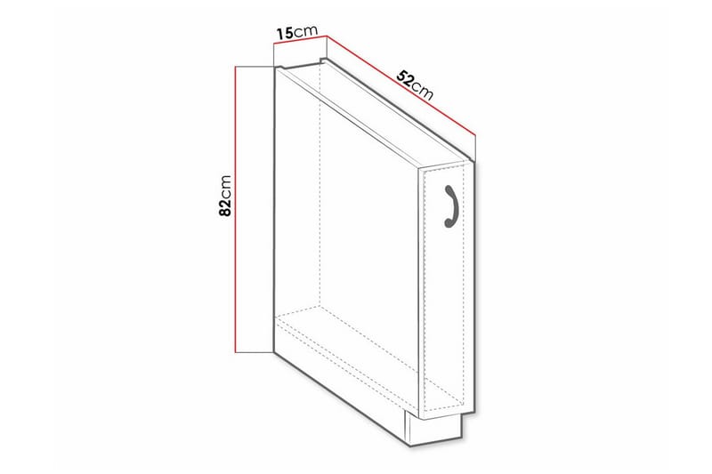 Kjøkkenskap Templemore 15 cm - Brun/Tre - Oppbevaring - Skap - Oppbevaringsskap