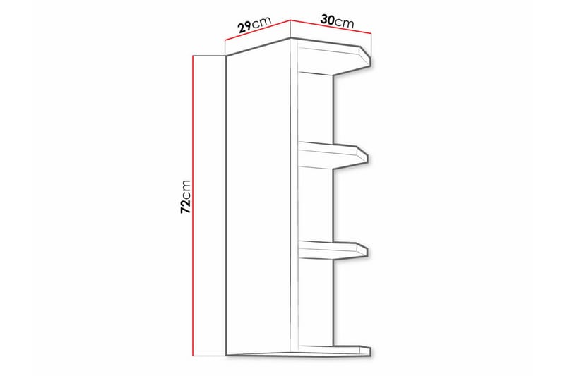 Kjøkkenskap Templemore 30 cm - Brun - Oppbevaring - Skap - Oppbevaringsskap