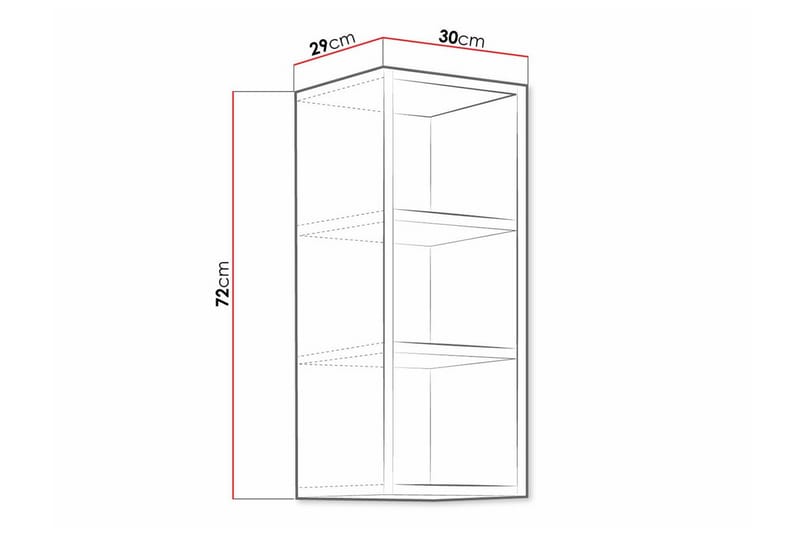 Kjøkkenskap Templemore 30 cm - Brun - Oppbevaring - Skap - Oppbevaringsskap